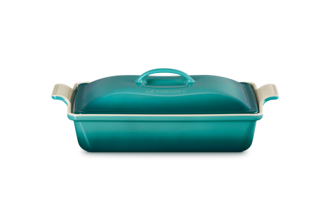 Heritage Covered Rectangular Casserole - Riviera 4 qt. (12" x 9") | Le Creuset