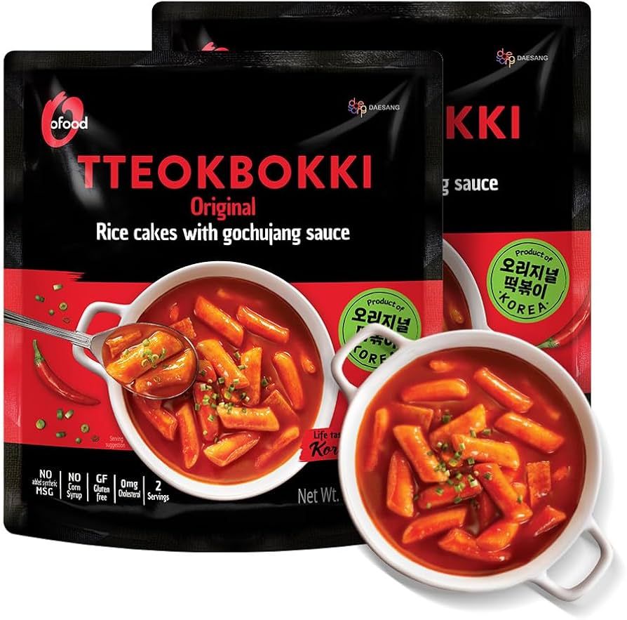 Original Tteokbokki Korean Rice Cakes with Gochujang Sauce 9.1 oz