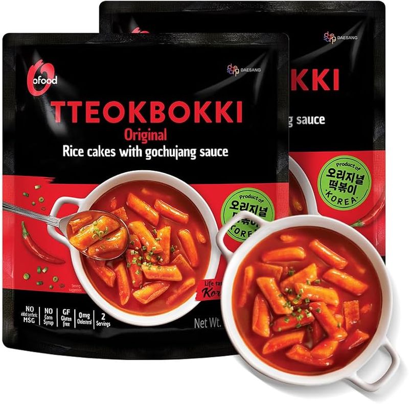 Original Tteokbokki Korean Rice Cakes with Gochujang Sauce 9.1 oz