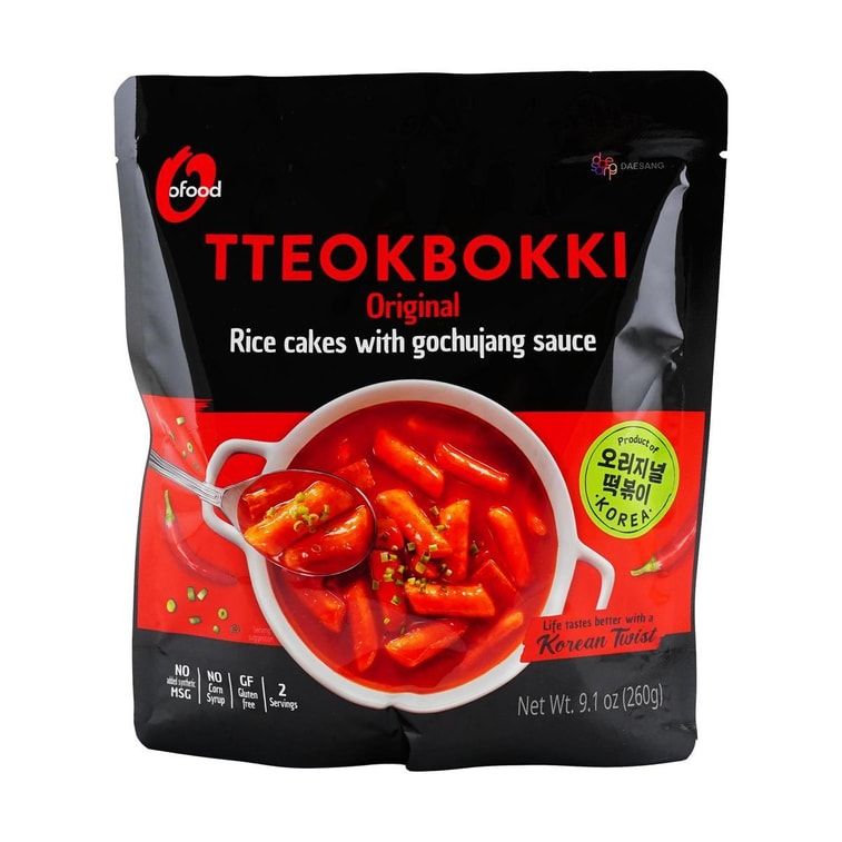 Original Tteokbokki - Korean Rice Cakes with &amp; Gochujang Sauce, 9.1 oz