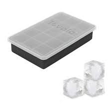 Perfect Cube Ice Trays with Lid, Charcoal