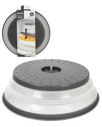 Large Collapsible Microwave Food Cover Charcoal