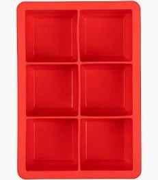 King Cube Ice Tray, Candy Apple Red