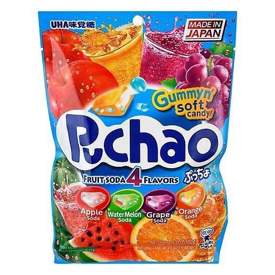 Mikakuto Puchao Fruit Soda Jelly Gummy Candy,3.53 oz