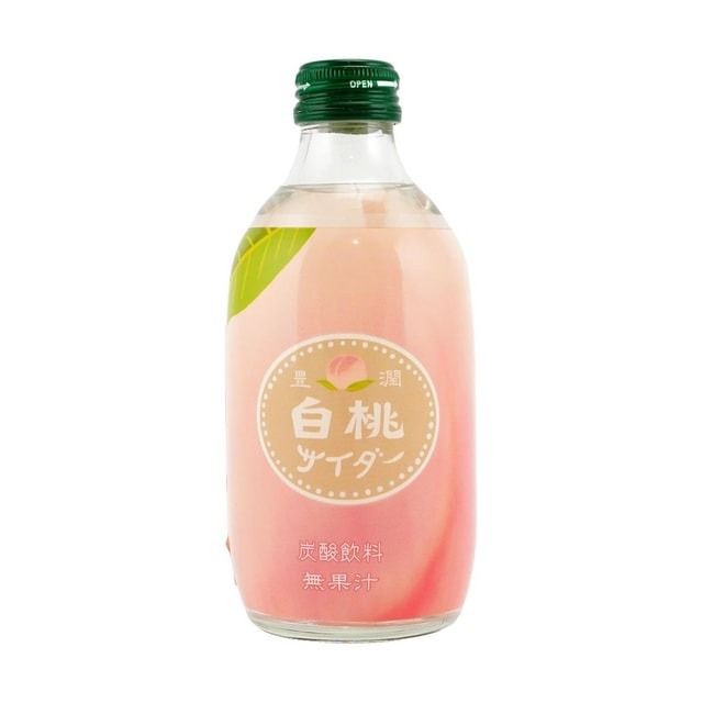 White Peach Cider, Fruit Soft Drink, Carbonated Drink, 10.14 fl oz | Yami