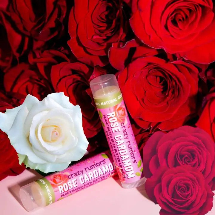 All Natural, Vegan Rose Cardamom Lip Balm