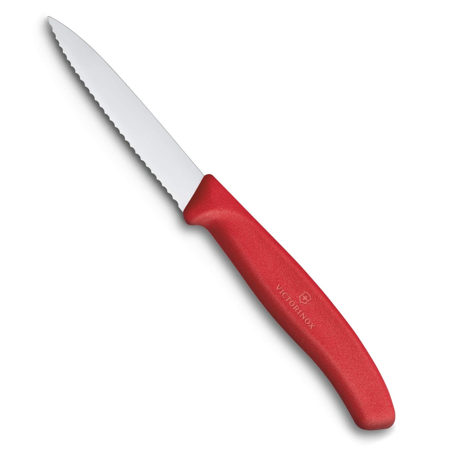 Paring Knife Display (24 - 6.7631, 3_" Spear Point, Serrated) Red | Victorinox