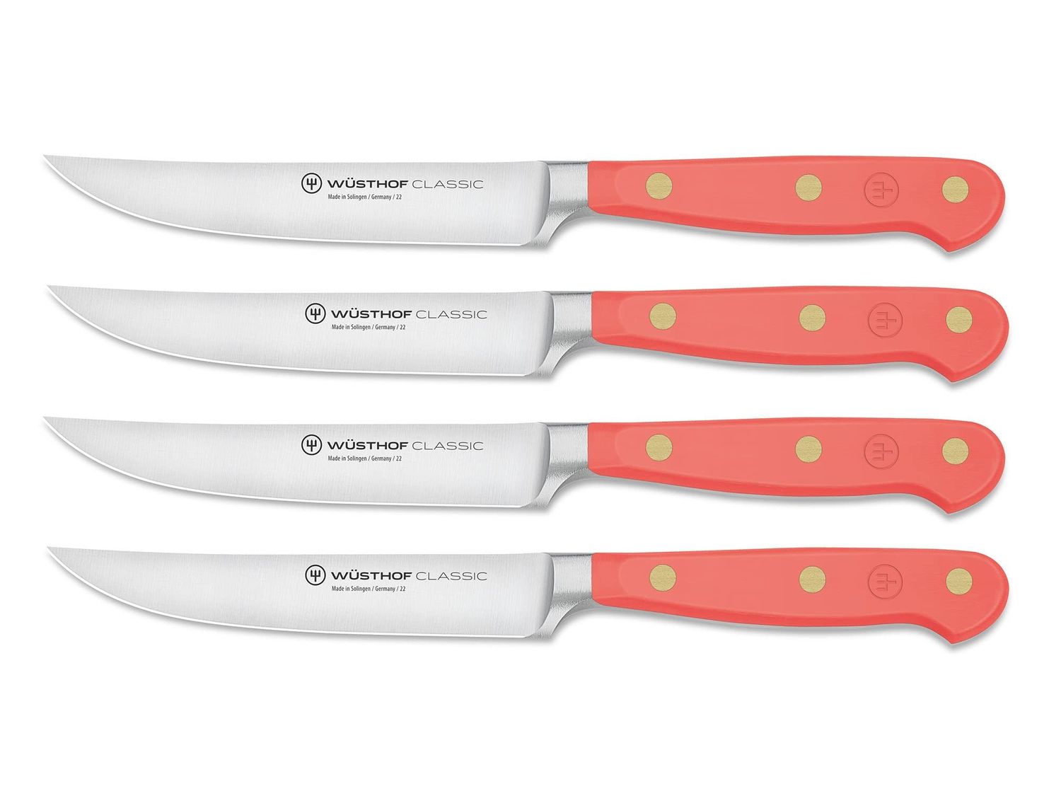 Four Piece Steak Knife Set - Classic Coral Peach | Wusthof