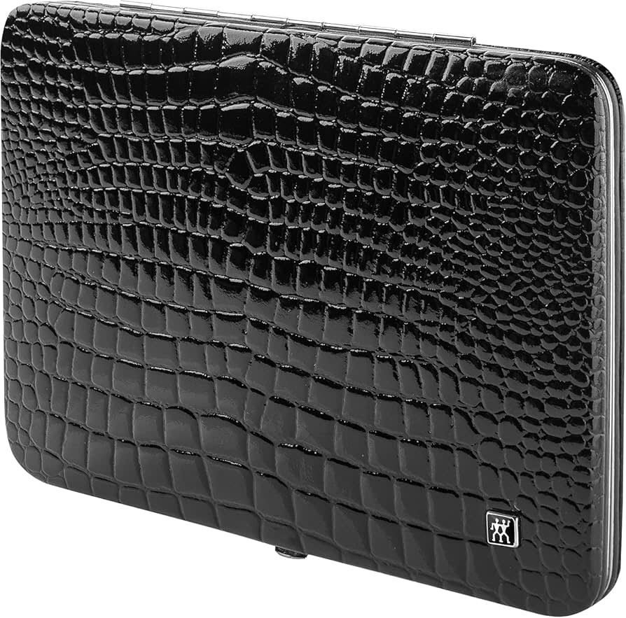 ZWB Classic 6-pc Black Crocodile Pattern Leather Frame Case Set | ZWILLING