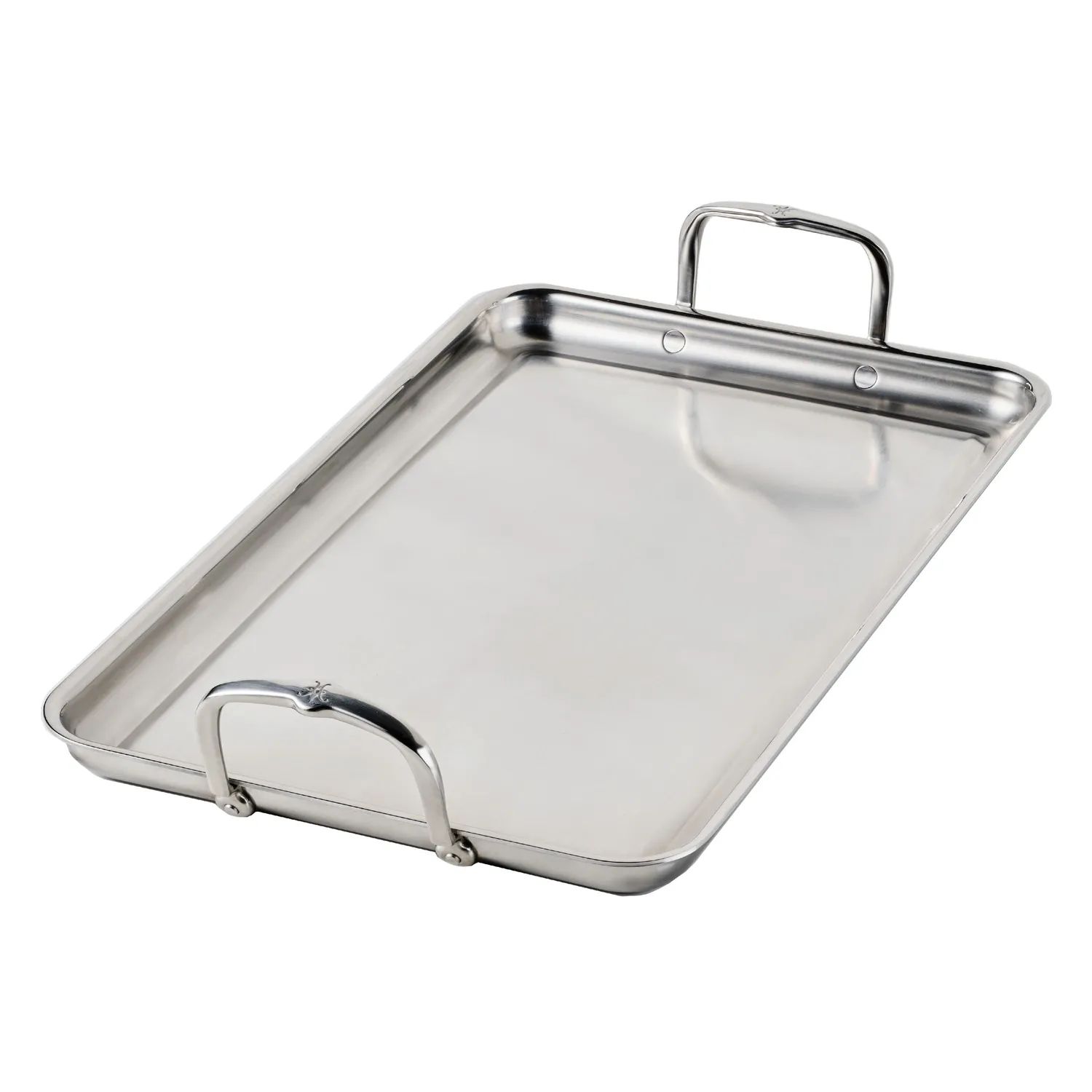 Tri-Ply Clad SS Double Burner Griddle w/Flared Rim - Provisions Cook | Hestan