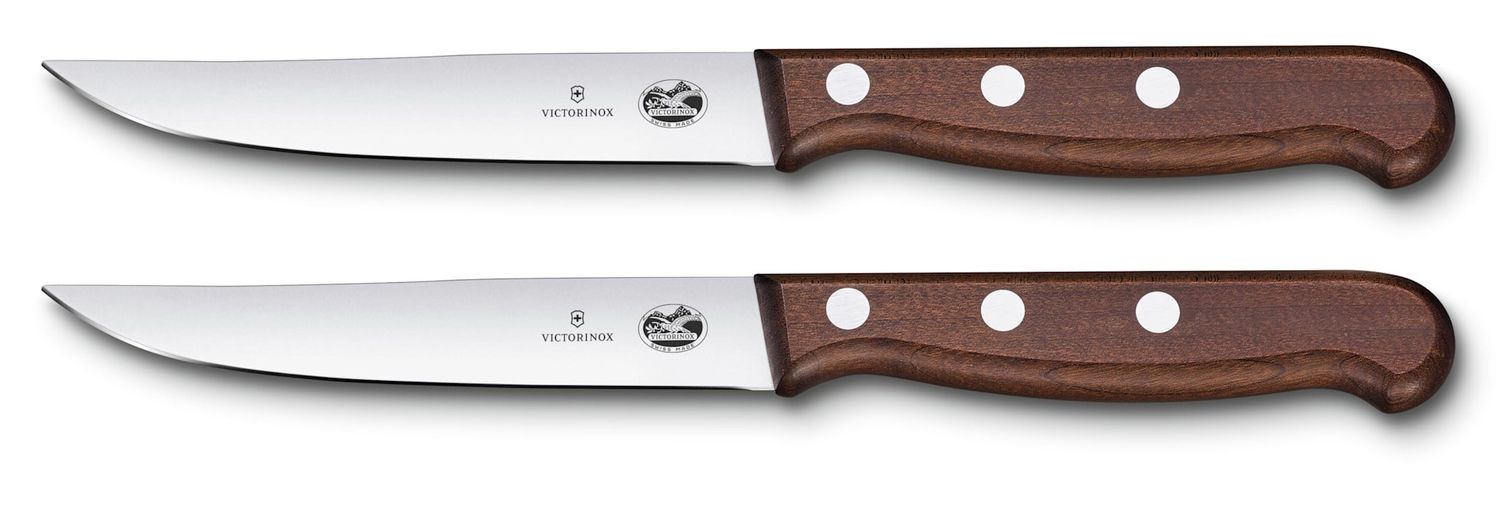 Sets, Forged, 4-Piece Steak Set (4_" Straight, Spear Point) Wood | Victorinox
