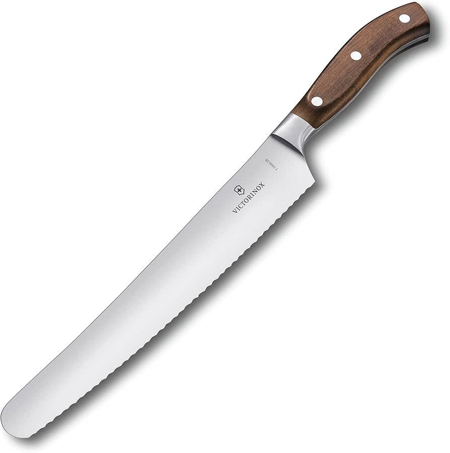 Bread &amp; Pastry, Forged, 10.25" Curved, Serrated Blade Wood | Victorinox