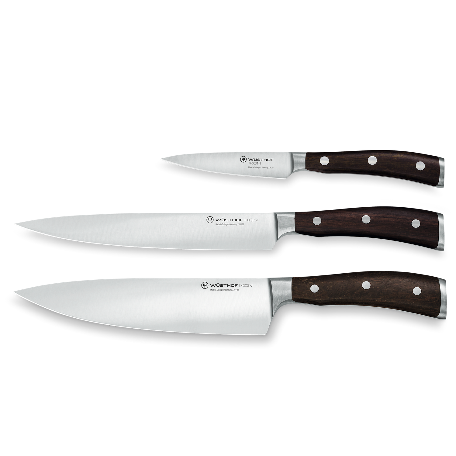Three Piece Knife Set - Ikon Blackwood | Wusthof