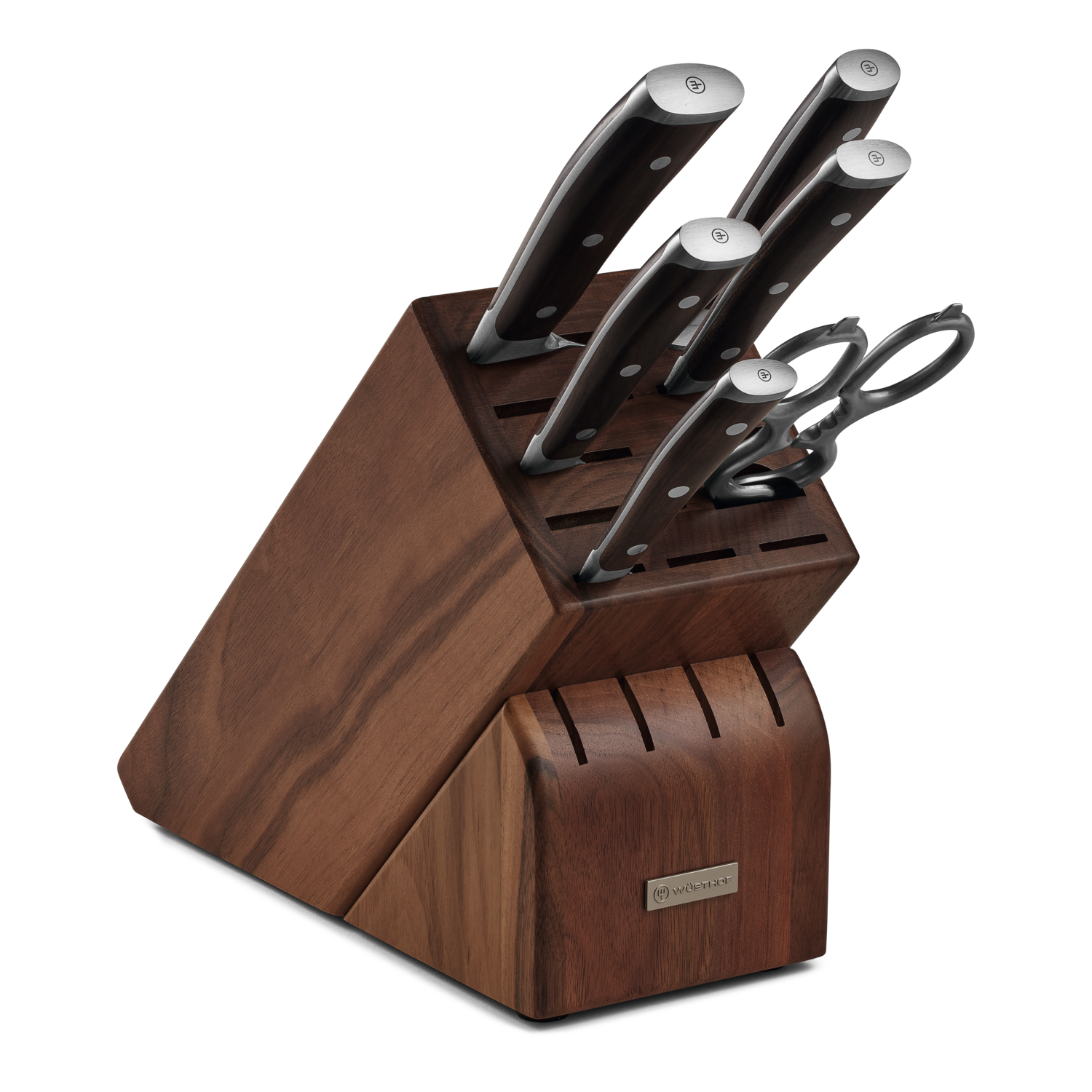 Seven Piece Block Set, Walnut - Ikon Blackwood | Wusthof