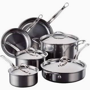 10pc Set: includes: 8.5" &amp; 11" Skillets, 1.5qt &amp; 3.0qt Covered Saucepans,  3.5qt Covered Sauté Pan, 8.0qt Covered Stockpot - Nanobond | Hestan
