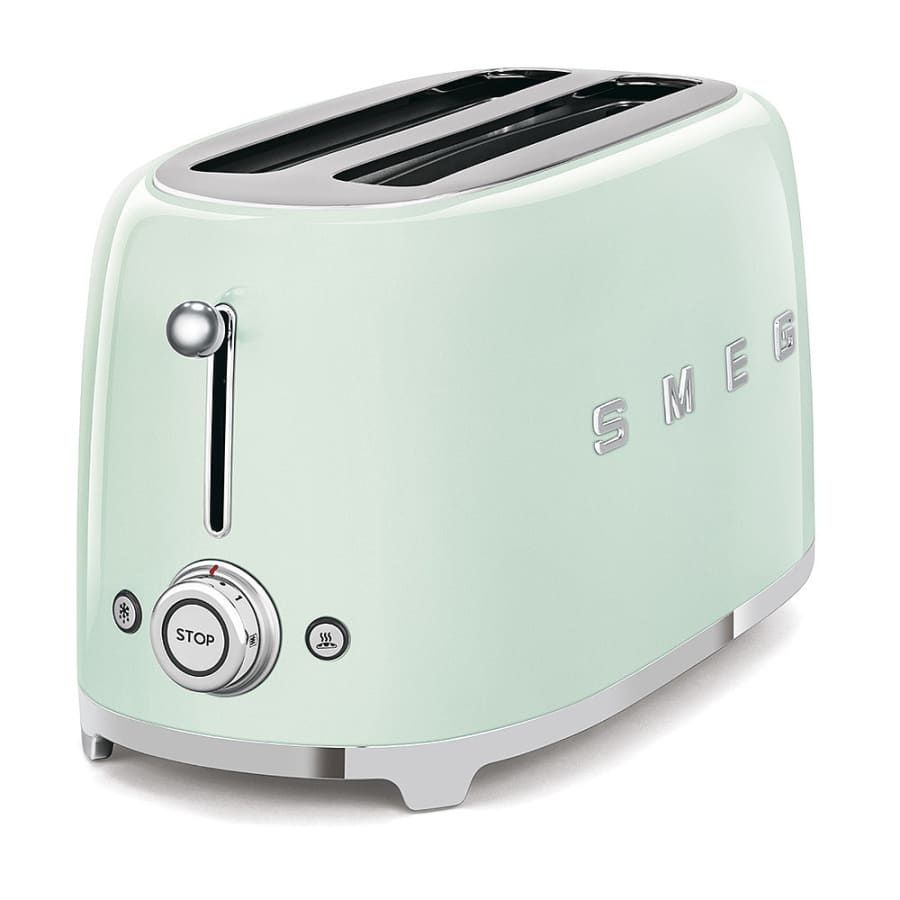 50's Retro Style Aesthetic 4 Slice Toaster Pastel Green | SMEG