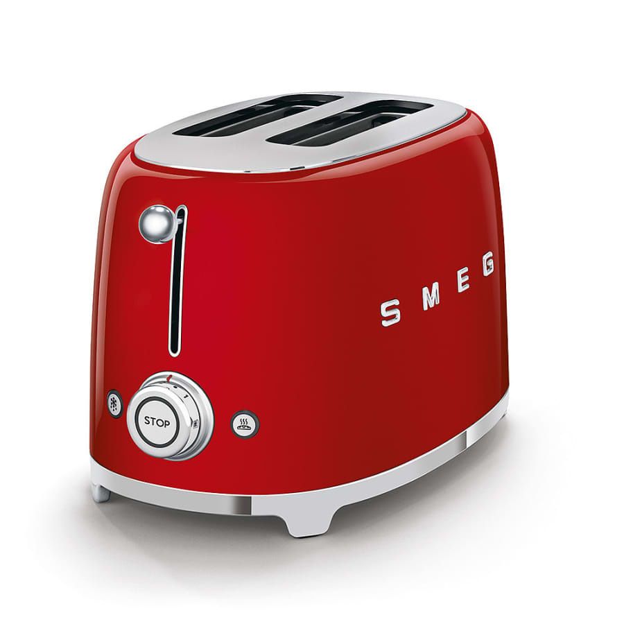 50's Retro Style Aesthetic 2 Slice Toaster Red | SMEG