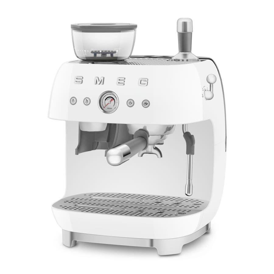 50's Retro Style Aesthetic Espresso Coffee Machine White | SMEG