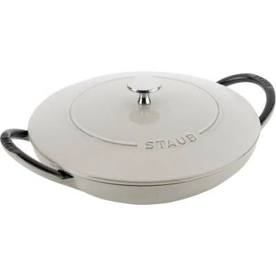 2-qt Wok With Cast Iron Lid - White Truffle | Staub