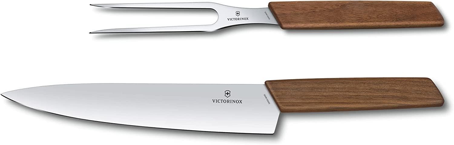Sets, Forged, 2-Piece Carving Set (8" Carving, 6" Carving Fork) Wood | Victorinox