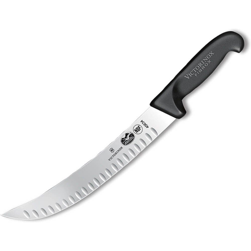 Cimeter, 10" Curved Granton Blade, Black Fibrox | Victorinox