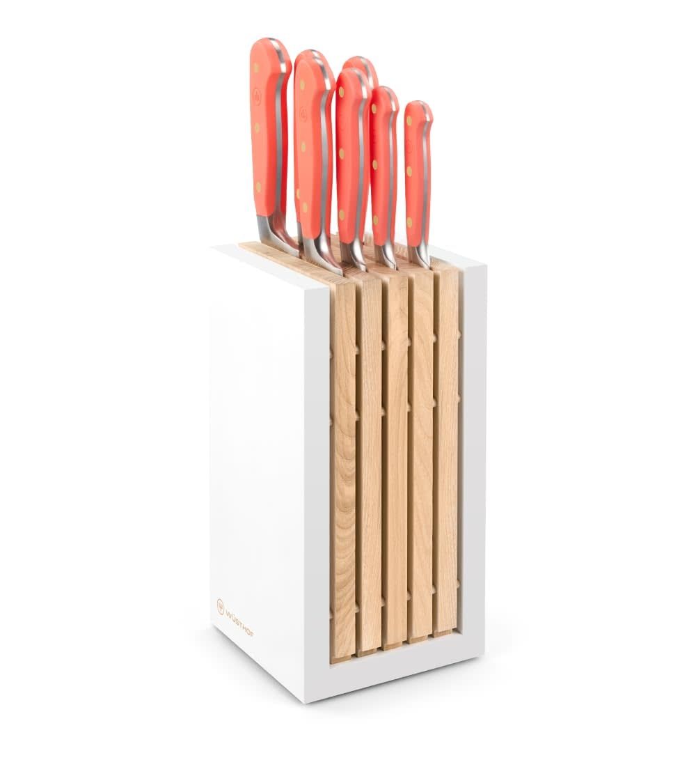 Eight Piece Knife Block Set - Classic Coral Peach | Wusthof