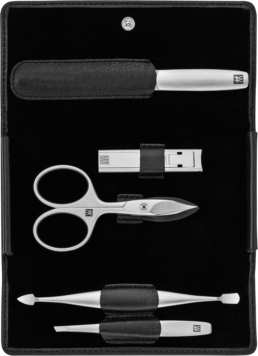 ZWB Premium 6-pc Black Leather Case Black Set | ZWILLING