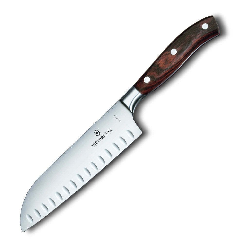 Santoku, Forged, 7" Granton Blade Wood | Victorinox