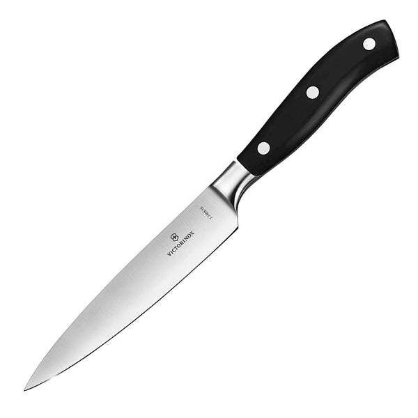 Chef's, Forged, 6" Straight, Spear Point, Wide Blade Black | Victorinox