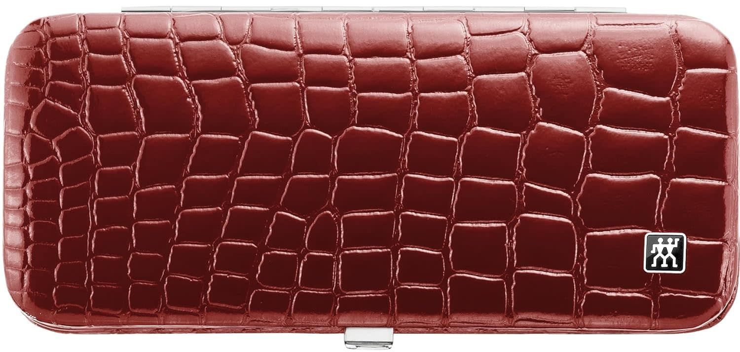 ZWB Classic 11-pc Red Crocodile Pattern Leather Frame Case Set | ZWILLING