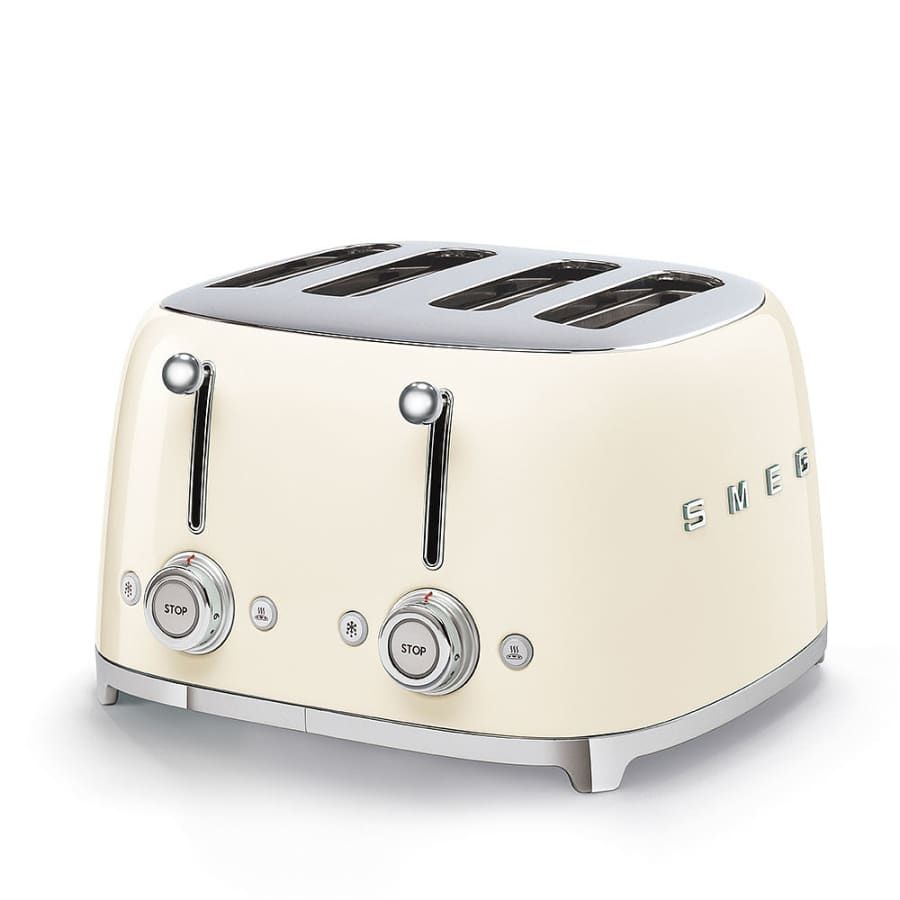 50's Retro Style 4x4 Toaster Cream | SMEG