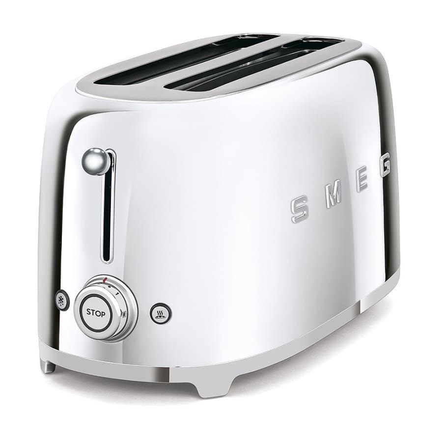 50's Retro Style Aesthetic 4 Slice Toaster Chrom | SMEG
