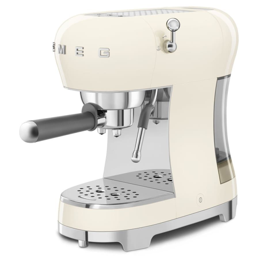 50's Retro Style Aesthetic Espresso Coffee Machine Cream | SMEG