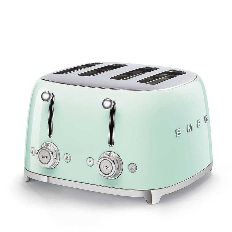50's Retro Style 4x4 Toaster Pastel Green | SMEG