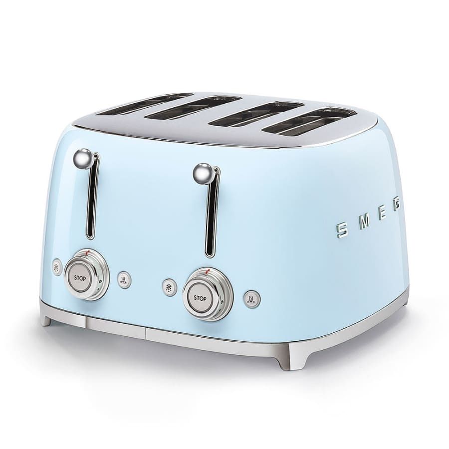 50's Retro Style 4x4 Toaster Pastel Blue | SMEG