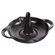 9.5-inch Vertical Chicken Roaster - Black | Staub