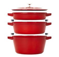 Stackable 4-pc Set - Cherry | Staub