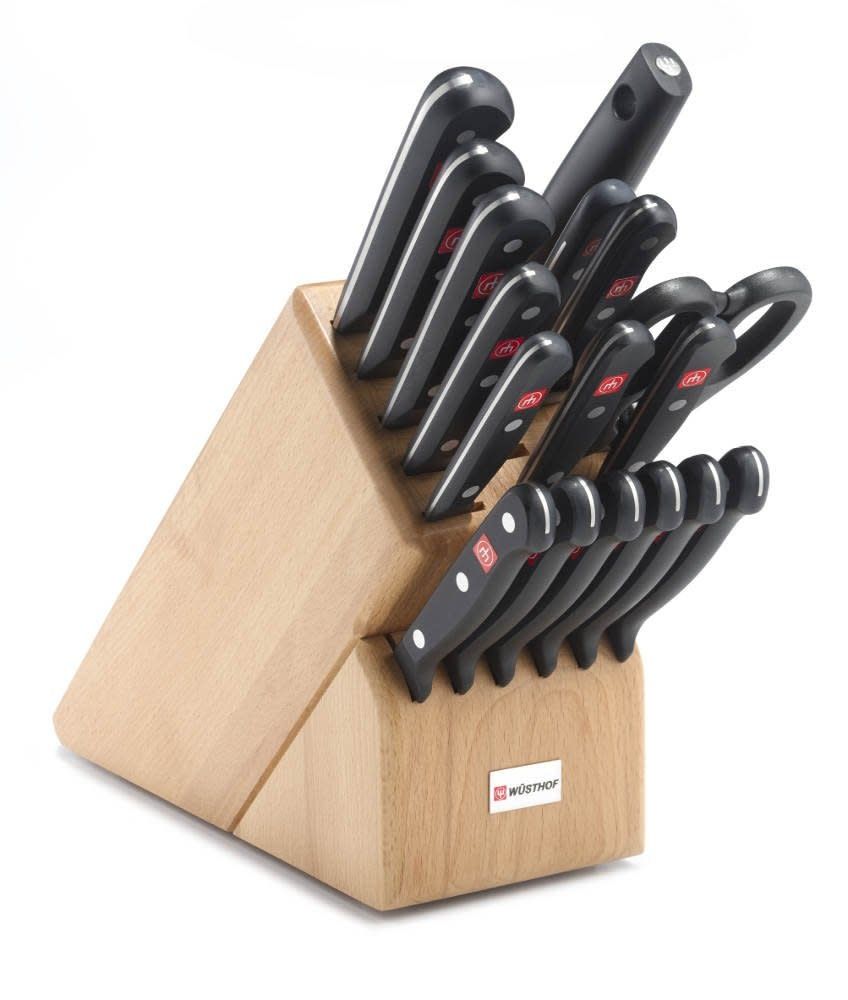 18pc Knife Block Set, 17-Slot Acacia - Gourmet | Wusthof