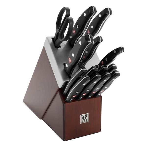 15-pc Self-Sharpening Set w/ Brown Ash Wood Block | ZWILLING