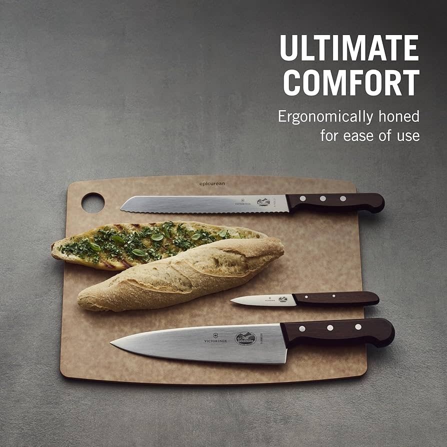 Sets, 3-Piece Kitchen Set (8" Chef's, 8" Bread, 3_" Paring), Wood | Victorinox