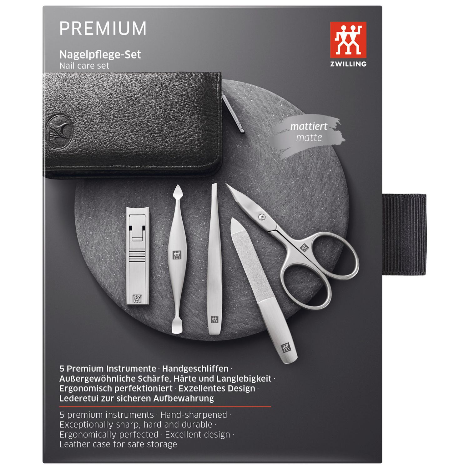 ZWB Premium 4-pc Brown Leather Case Set | ZWILLING