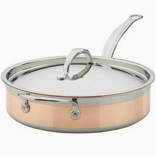 3.5qt Covered Sauté Pan w/helper handle (26cm) - Copperbond | Hestan