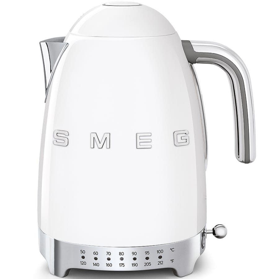 50's Retro Style Aesthetic 7 Cup Variable Temp Kettle White | SMEG
