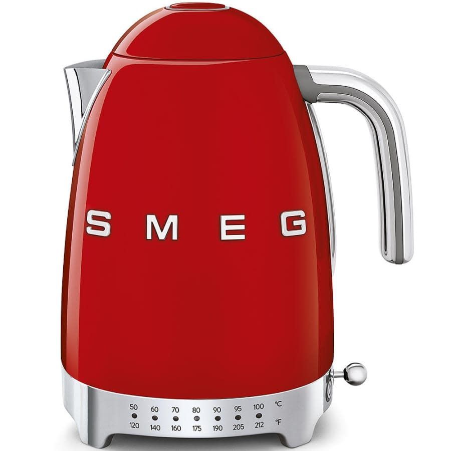 50's Retro Style Aesthetic 7 Cup Variable Temp Kettle Red | SMEG