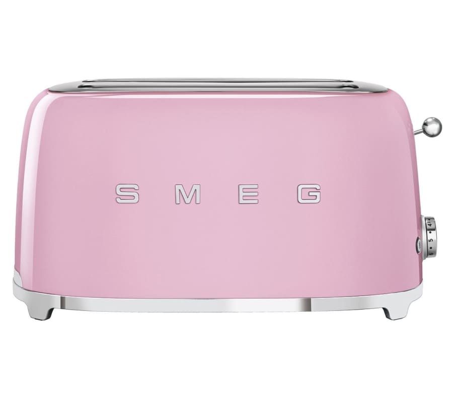 50's Retro Style Aesthetic 4 Slice Toaster Pink | SMEG
