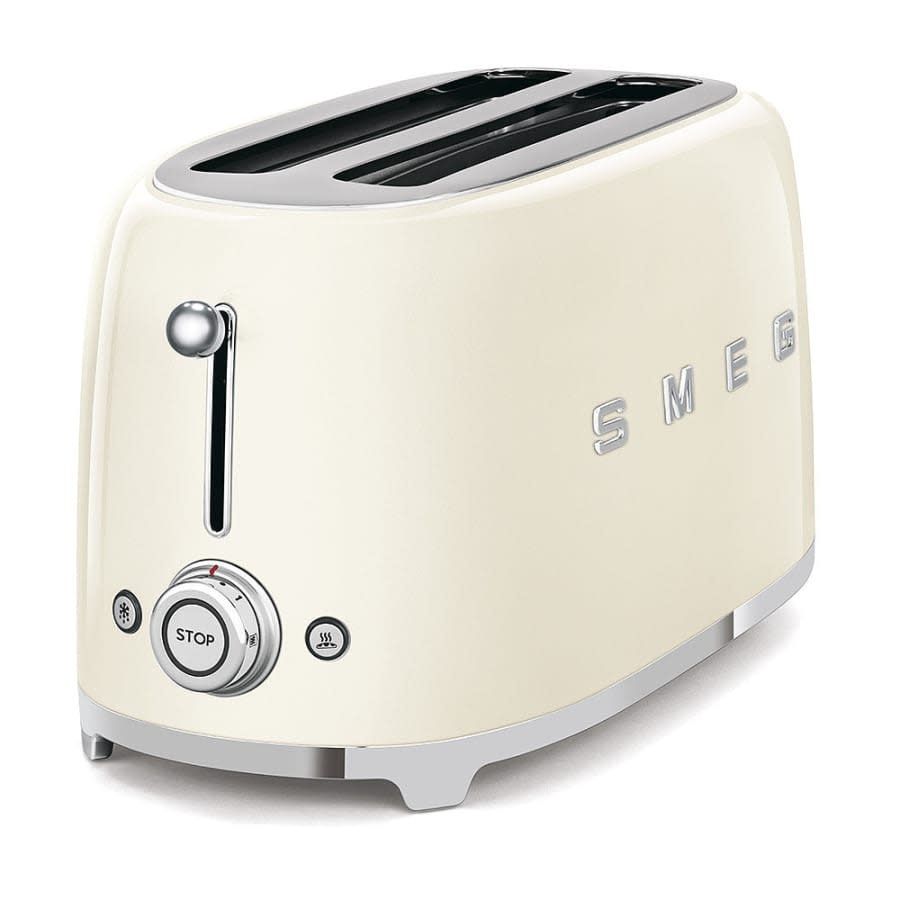 50's Retro Style Aesthetic 4 Slice Toaster Cream | SMEG
