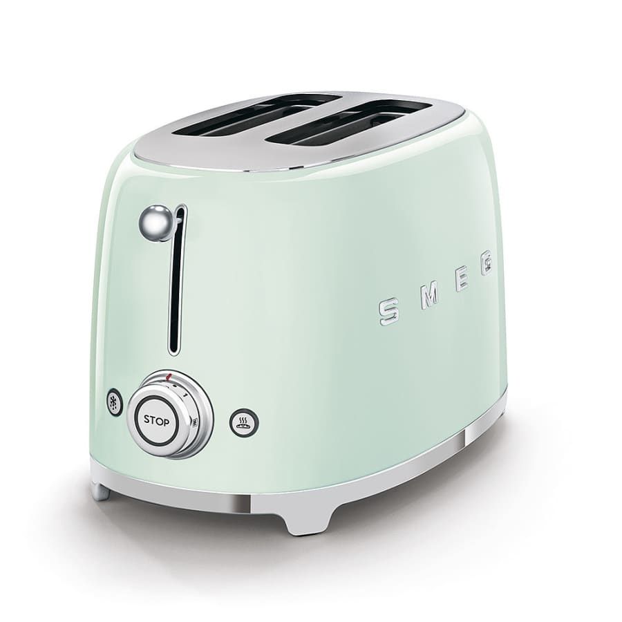 50's Retro Style Aesthetic 2 Slice Toaster Pastel Green | SMEG