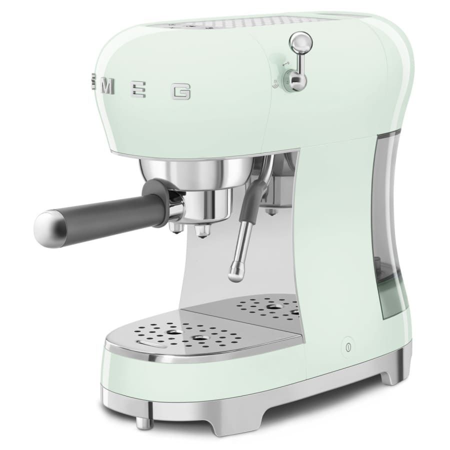 50's Retro Style Aesthetic Espresso Coffee Machine Pastel Green | SMEG