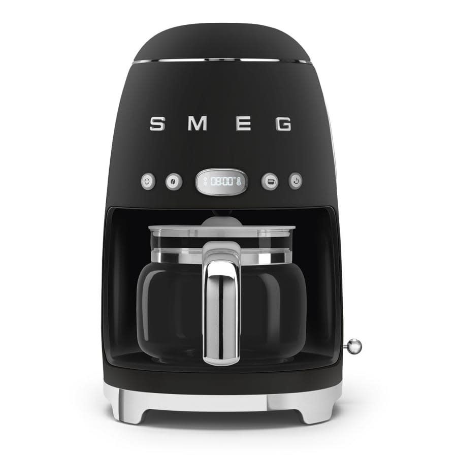 50's Retro Style 10 cup Drip filter coffee Machine Black | SMEG