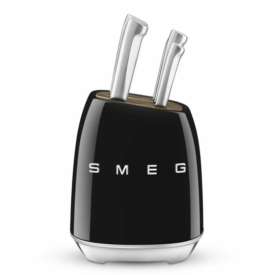 SMEG Knife Block Set Black | SMEG